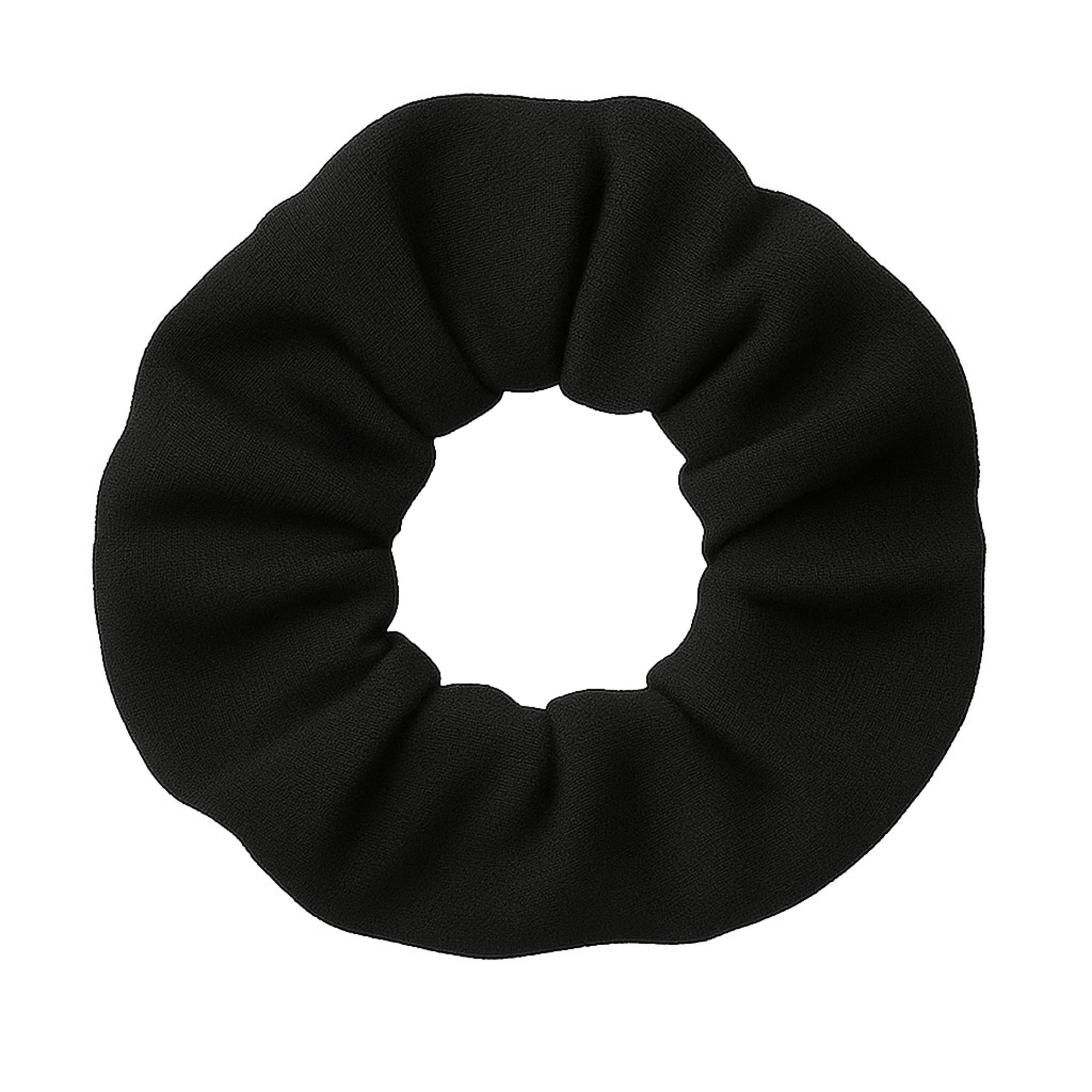 10-Pack Black Hair Scrunchies - Soft Elastic Hair Ties for Women & Girls - Perfect for Workouts, Yoga, and Everyday Styling