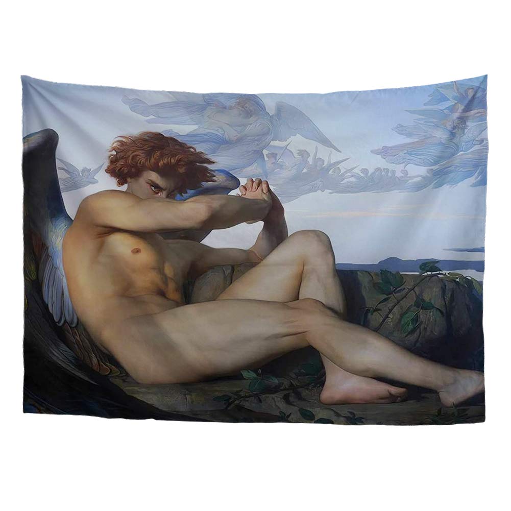 Spring Warner World Art Tapestry Wall Hanging - Alexandre Cabanel Fallen Angel Design for Home Decor | Living Room, Bedroom & Dorm Wall Art | Perfect Gift for Art Lovers & College Students
