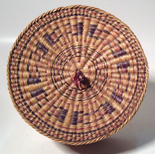 Handwoven Antique Indian Baskets - Traditional Home Decor & Storage for Boho, Farmhouse, or Rustic Interiors