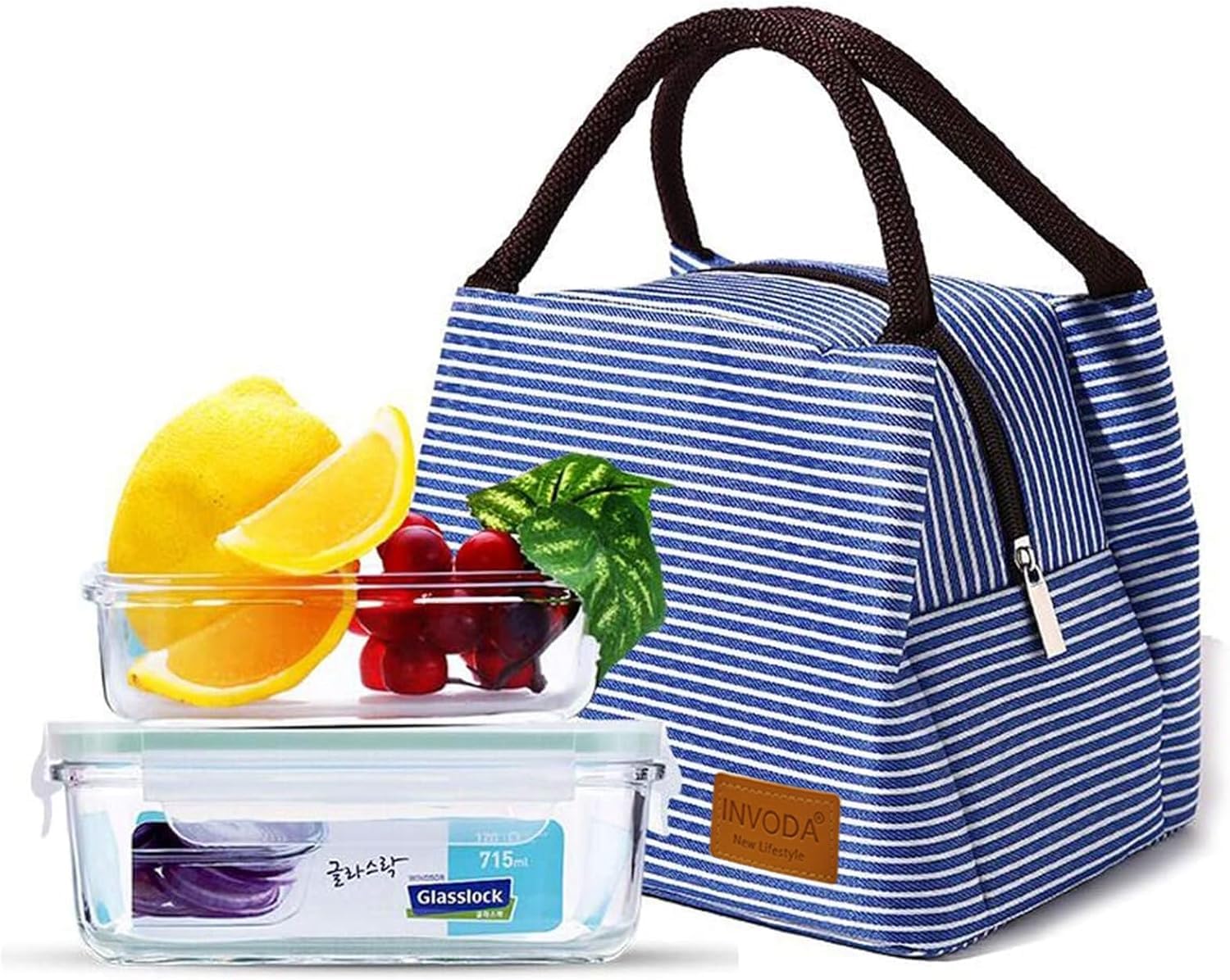 4-Pack Insulated Lunch Bags with Zip Closure - Reusable Foldable Cooler Tote for Office, Picnic & Travel - Thermal Food Container for Men & Women (Perfect for Meal Prep, School Lunch & Outdoor Activities)