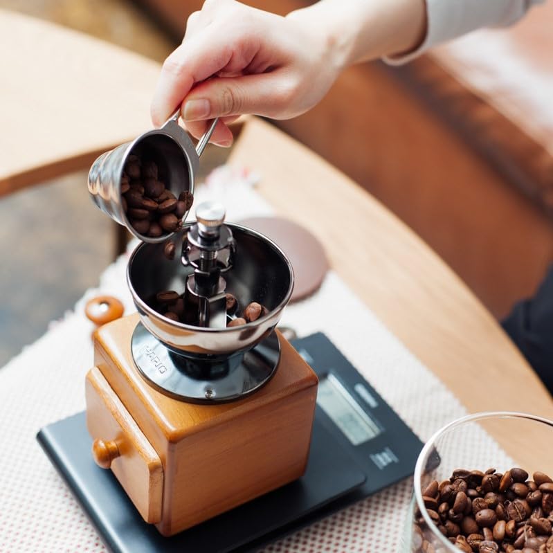 HARIO MMR-2 Manual Coffee Grinder - Compact Hand Crank Mill for Espresso, French Press & Pour Over - Portable Brown Coffee Bean Grinder for Home, Office & Travel