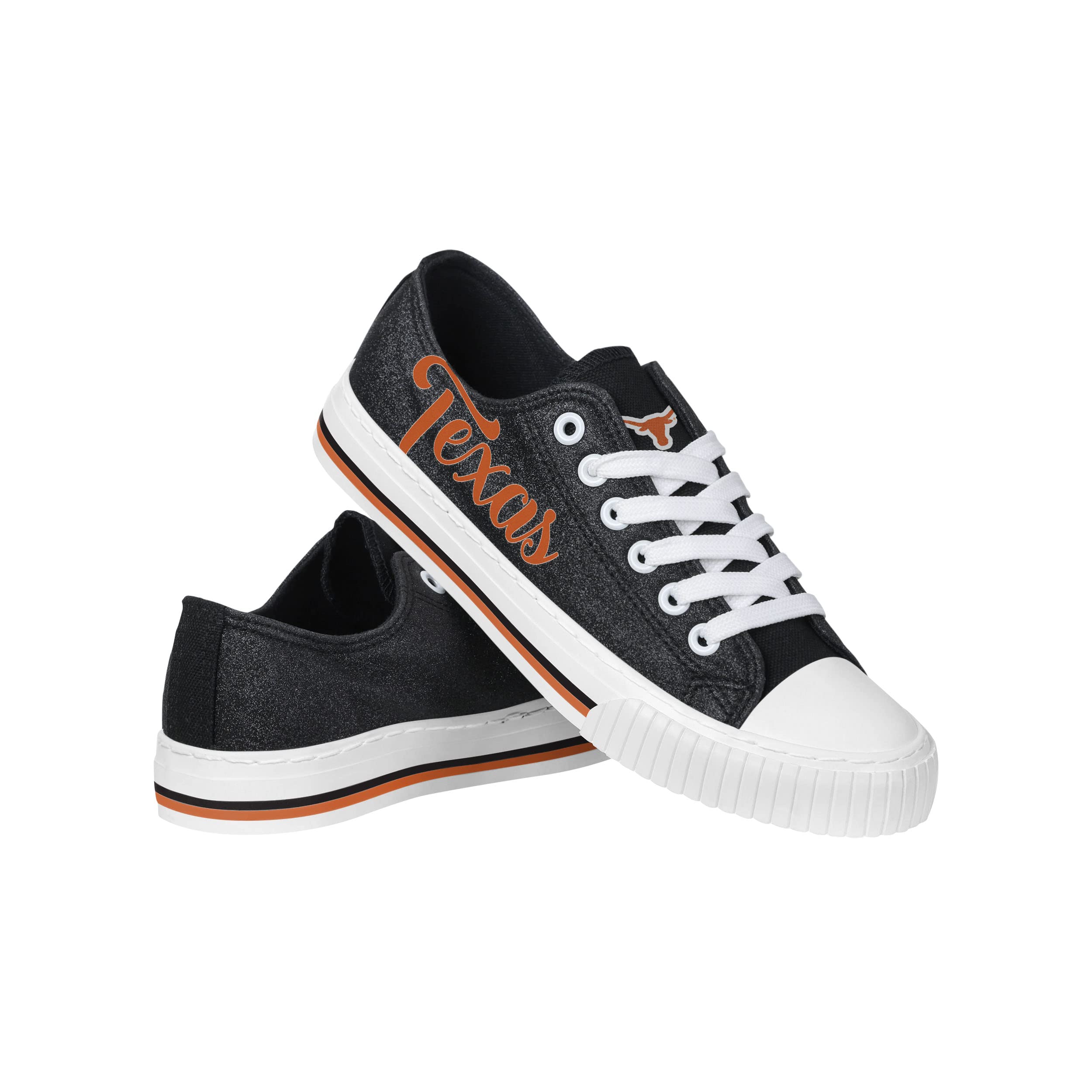 FOCO Women's NCAA College Team Logo Low Top Canvas Sneakers - Comfortable Casual Shoes for School, Sports & Everyday Wear