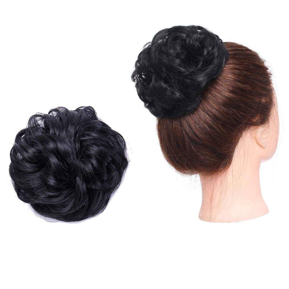 Messy Bun Hair Piece for Women - Synthetic Hair Extensions for Quick & Easy Updos - Perfect for Weddings, Parties & Everyday Styling