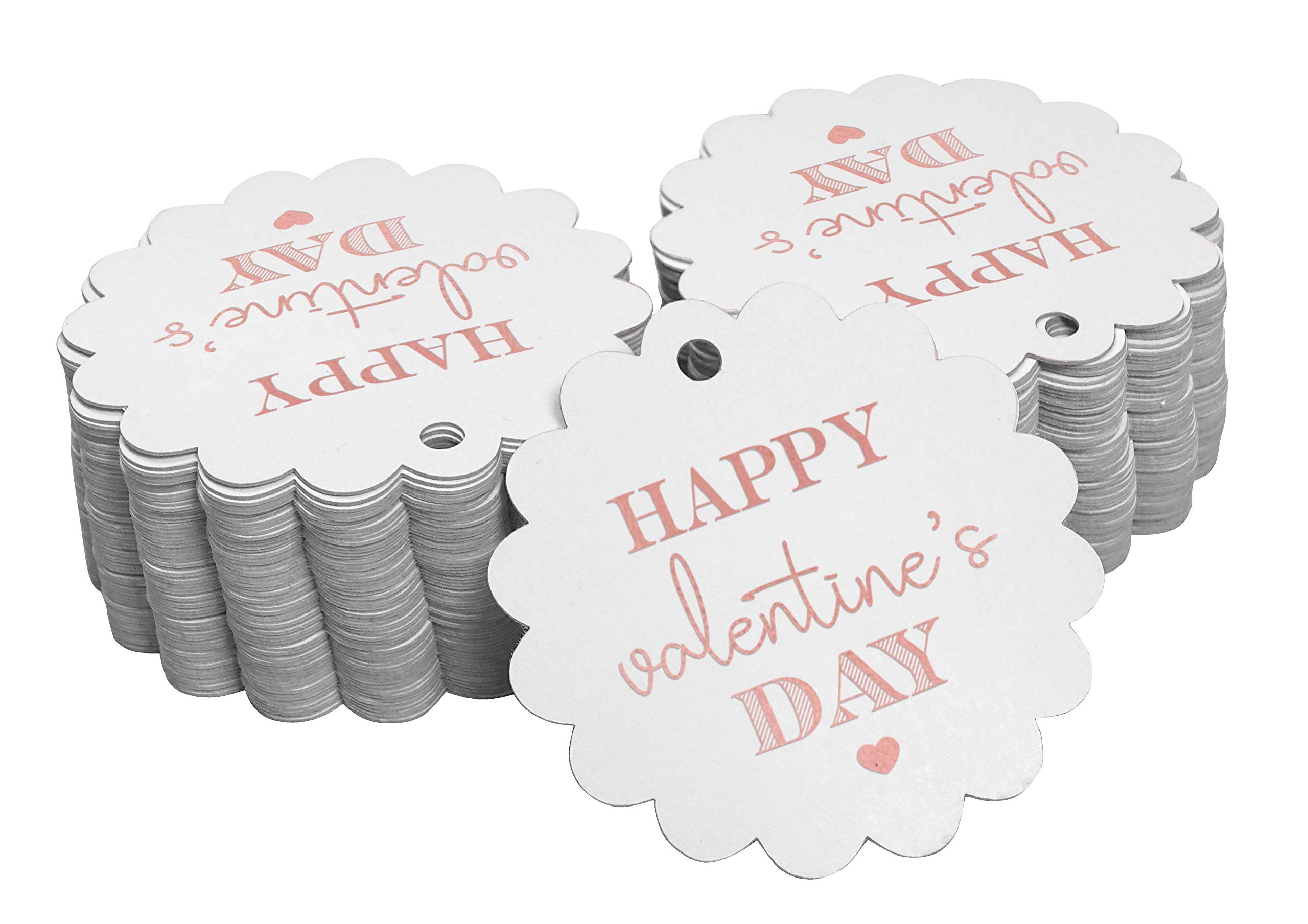 50pcs Rose Gold Foil Valentine's Day Gift Tags - Elegant Party Favor Tags for Wedding, Anniversary & Romantic Gifts | Premium Hanging Labels for Presents & Decorations
