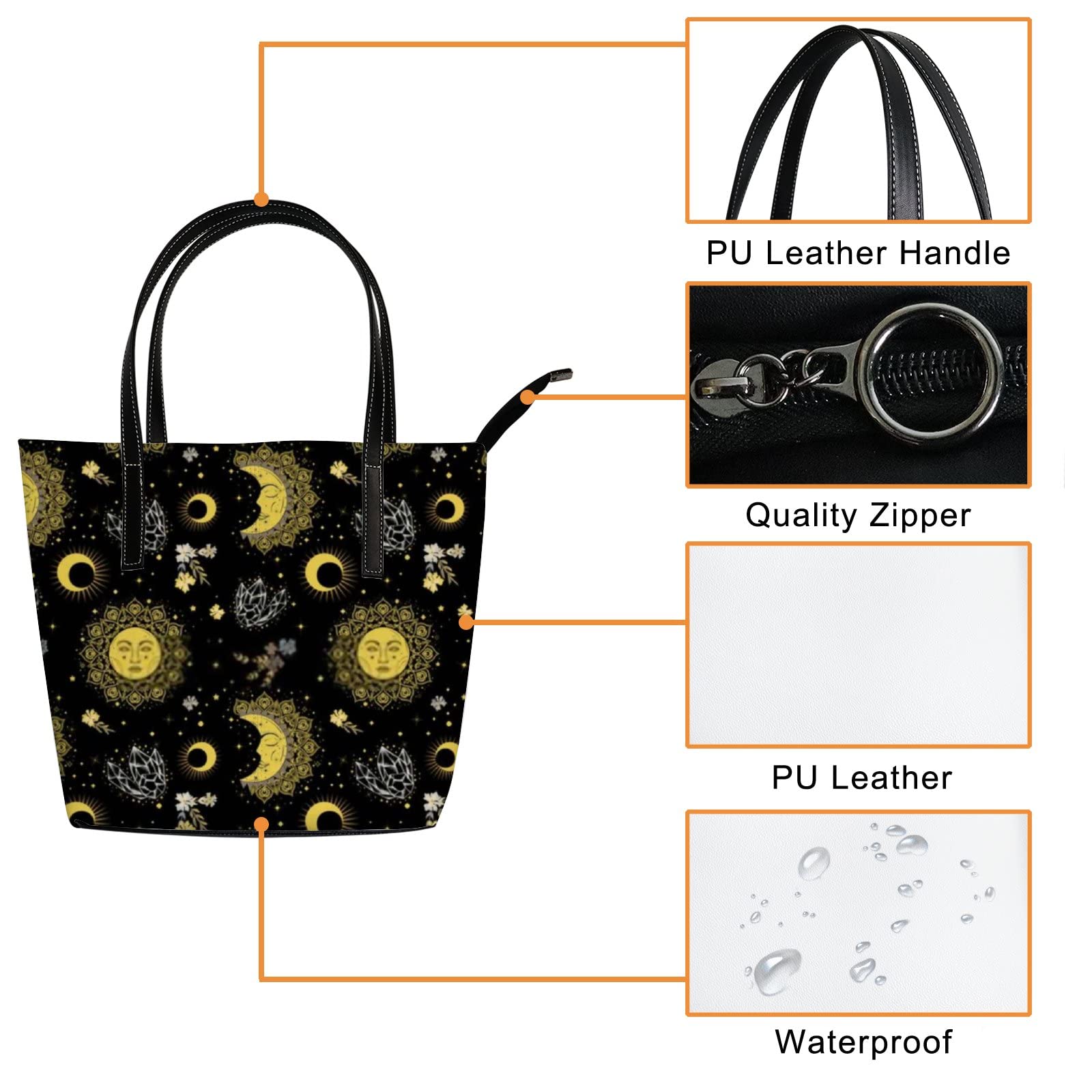 Premium Leather Tote Bag for Women - Stylish Crossbody Handbag with Zipper - Perfect for Work, Travel & Everyday Use - Coach-Inspired Design