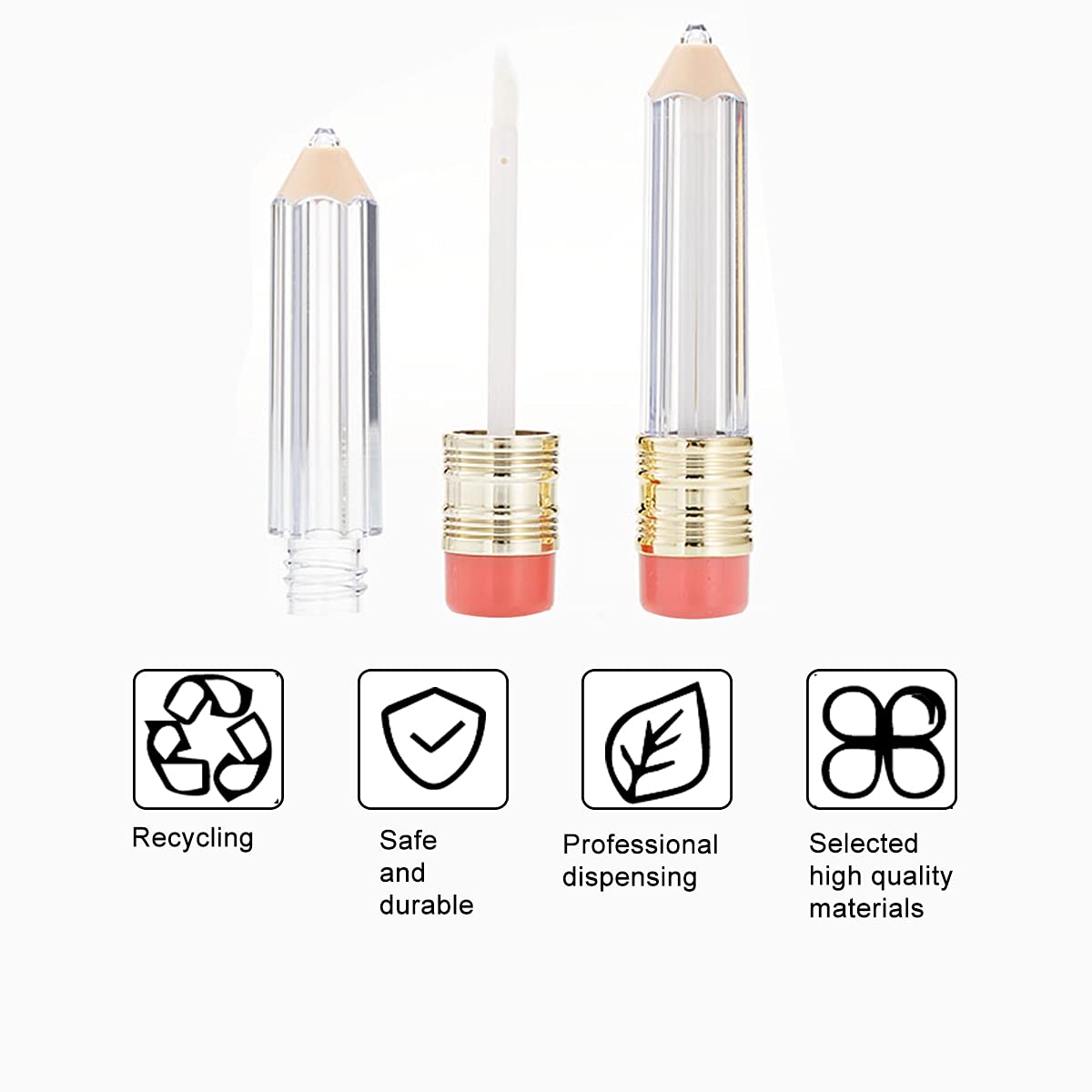 22 Pcs 5ml Clear Refillable Lip Gloss Tubes - Empty Lip Balm Containers for DIY Cosmetics | Perfect for Women & Girls Makeup, Travel & Gift Packaging