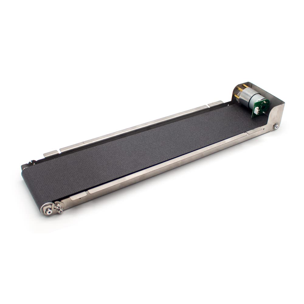 DC24V Stainless Steel Mini Conveyor Vending Machine - 460MMx85MM Automatic Conveyor Belt for Cargo Lane, 3.5-5KG Load Capacity (35RPM, Machine Only) - Perfect for Small Retail Stores, Vending Kiosks, and Automated Packaging Systems