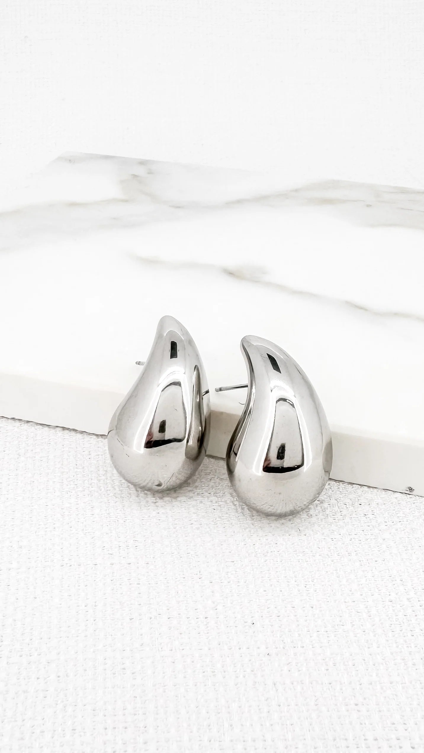 Large Silver Teardrop Earrings for Women - Elegant Dangle Drop Earrings for Party, Wedding & Evening Wear | Hypoallergenic Sterling Silver Jewelry Gift