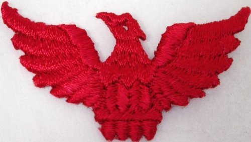 50PCS Red Spread Wing Eagle Phoenix Iron On Patches for DIY Clothing, Jackets, Bags - Embroidered Applique for Costumes, Cosplay & Fashion Accessories
