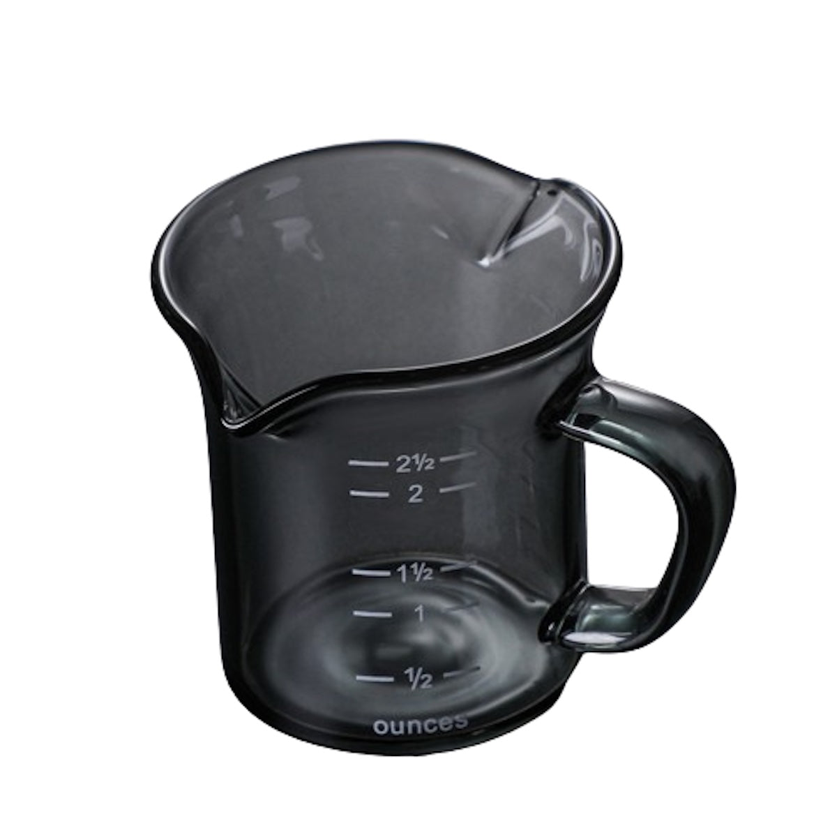 I.XXI Double Spout Milk Jug 70ml, Grey - Premium Small Milk Pitcher for Coffee, Tea & Latte Art - Perfect for Home Baristas & Cafes