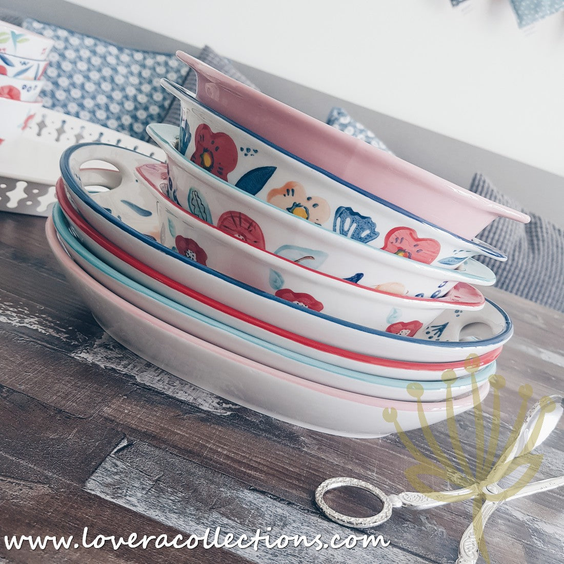 Handmade Pink Blossom Oval Ceramic Baking Dish - 12 Inch Porcelain Casserole Pan for Oven, Microwave & Dishwasher | Perfect for Casseroles, Lasagna, Desserts & Holiday Baking