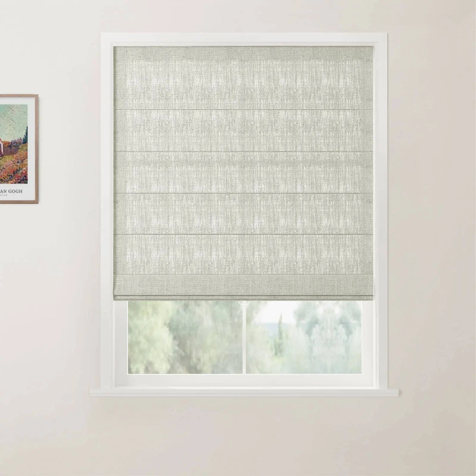 Custom Cordless Roman Shades for Windows - Blackout Back Slat Design for Privacy & Light Control - Perfect for Living Room, Bedroom, and Home Office