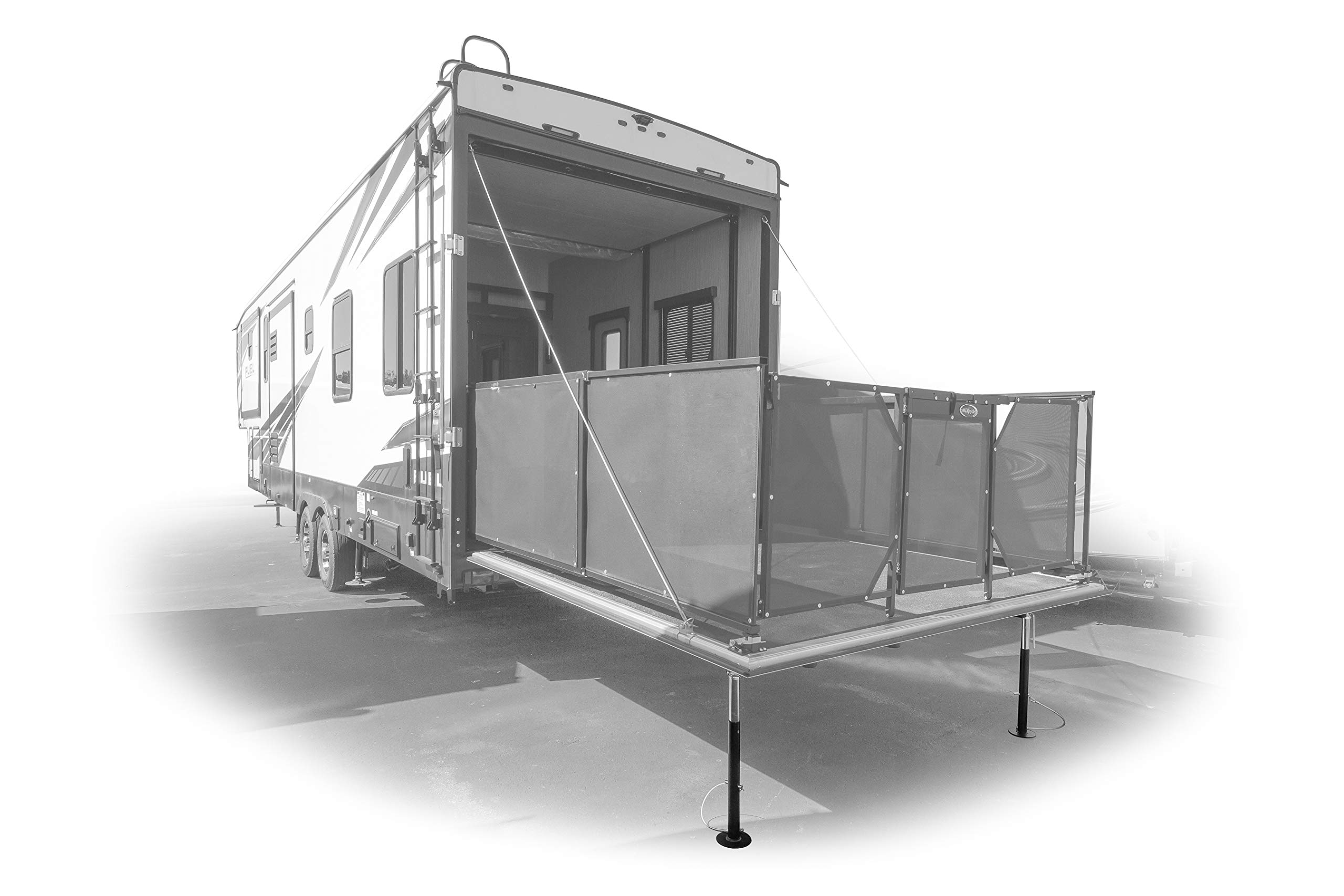 Camco Eaz-Lift RV Patio Supports - Heavy Duty Stabilizers for Toy Haulers & Slide-Outs (Model 48869) | Enhance Outdoor Living with Extra Support for RV Awnings & Patios