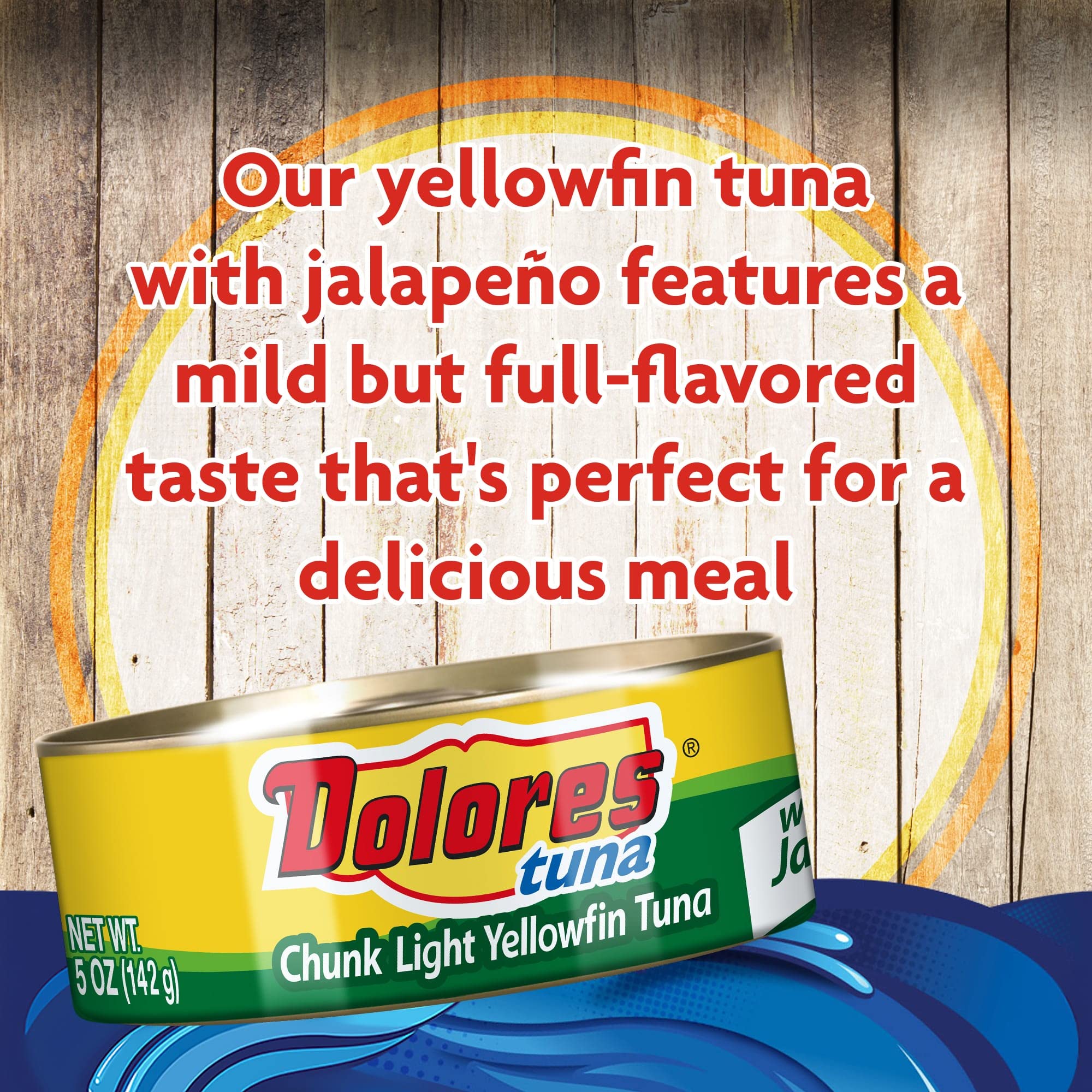 Premium Dolores Yellow Fin Tuna with Jalapenos - 5 oz Can, High Protein Keto & Paleo Snack - Perfect for Salads, Sandwiches, and On-the-Go Meals
