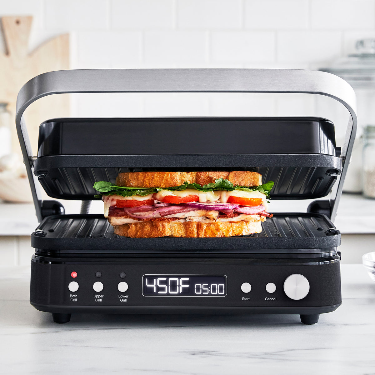 Bistro Noir Grill & Griddle - Premium Non-Stick Electric Griddle for Pancakes, Burgers & More - Perfect for Home Kitchen, Camping & Outdoor Cooking
