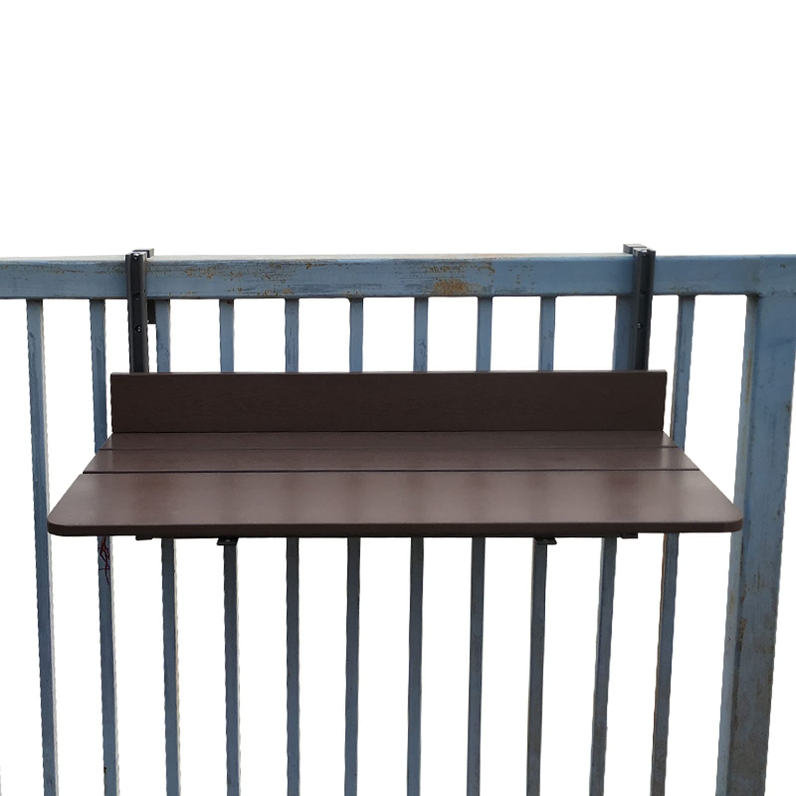 Adjustable Height Folding Balcony Table - Portable Outdoor Leisure Desk for Tea, Dining & Work - Space-Saving Hanging Desk (60x37cm) - Perfect for Small Apartments, Patios & Garden Relaxation