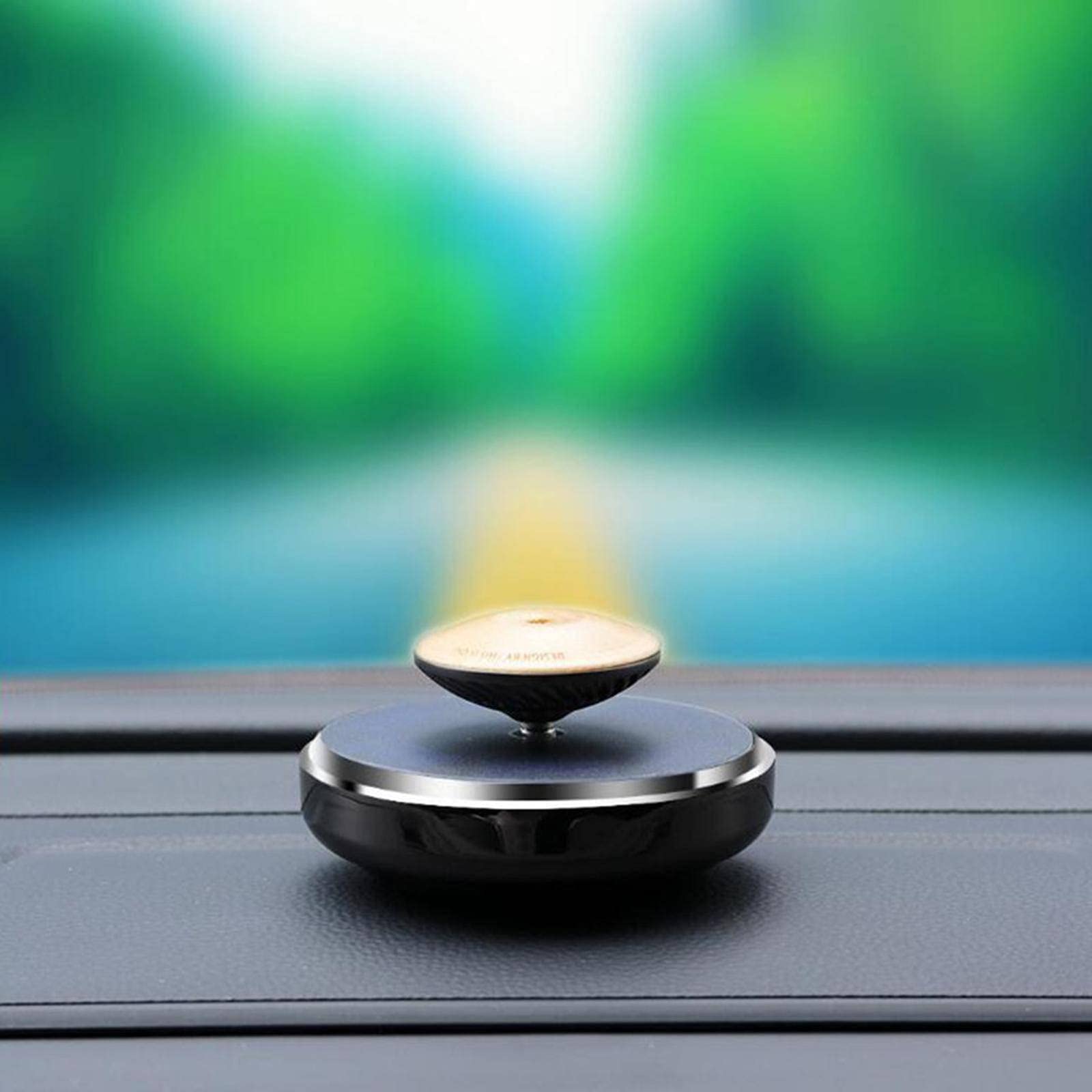 Solar Powered Magnetic Rotating Car Air Freshener - Aromatherapy Diffuser with Aviation Alloy Design, Eco-Friendly Car Accessory for Stress Relief & Fresh Scent | Perfect for Commuting, Road Trips & Office Desks
