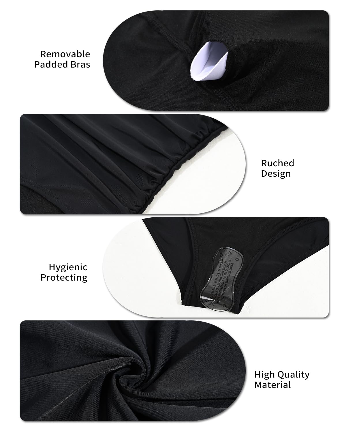 Yonique Plus Size Swimsuits for Women - Tummy Control One Piece Bathing Suit with Ruffle Detail | High Waisted Swimwear for Beach, Pool & Vacation