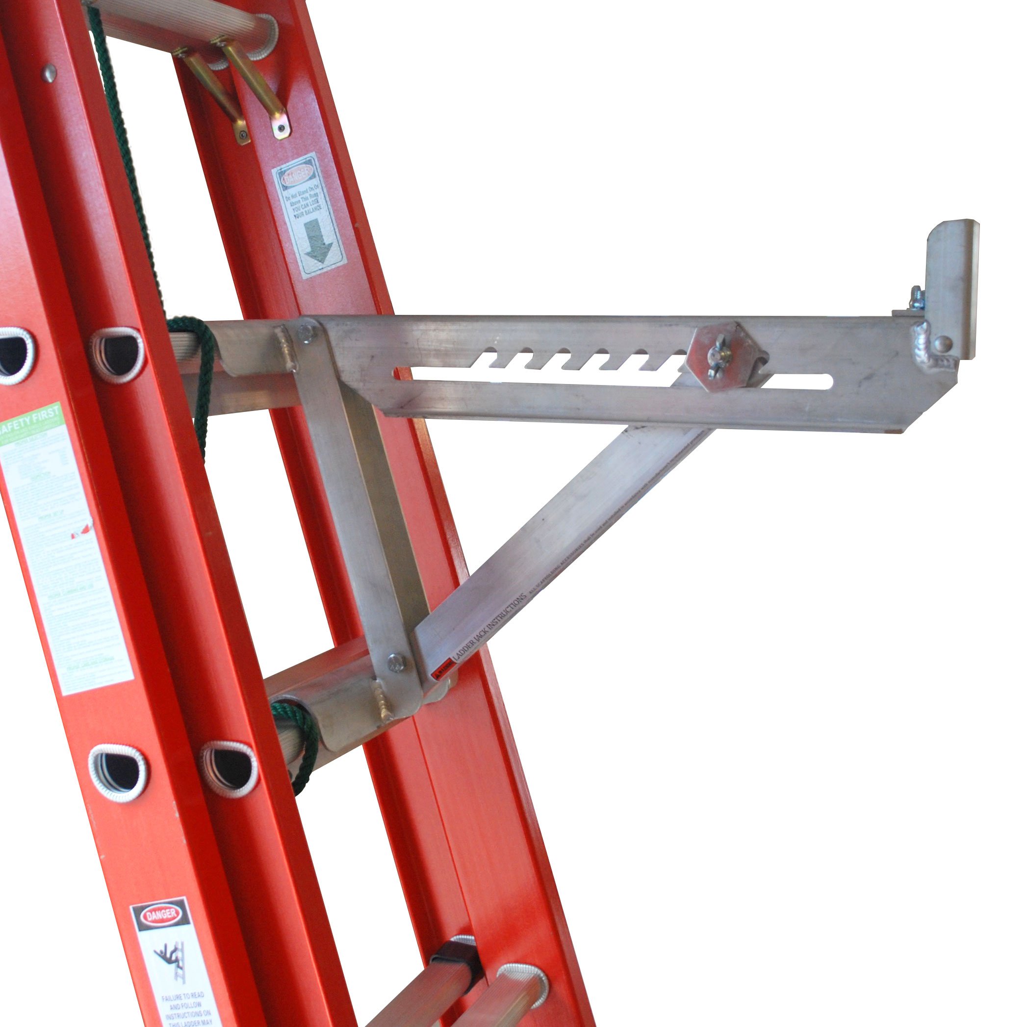 Titan Heavy Duty Short Body Ladder Jacks - Pair of 2 for Roofing, Construction & Home Repairs - OSHA Compliant Aluminum Scaffolding Supports