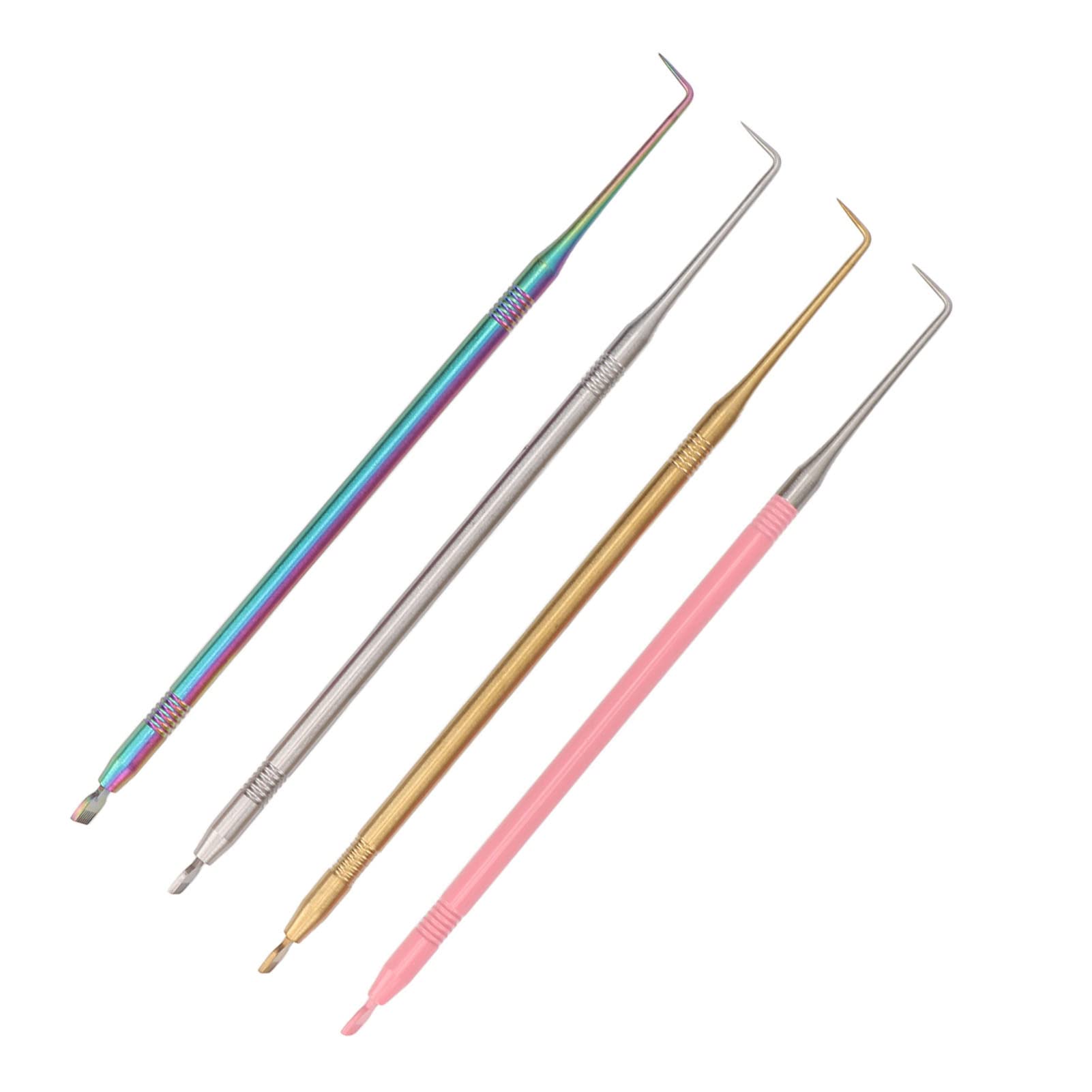 4pcs Professional Eyelash Lift Perm Kit with Stainless Steel Separation Comb - Lash Extension Separator Tool for Eyebrow Tinting & Curling - Perfect for Salon Professionals & Home Beauty Care