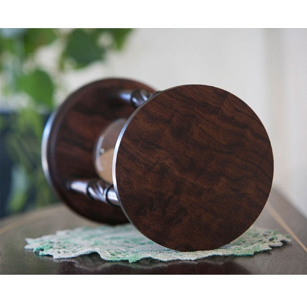 Premium Solid Granadillo Wood Hourglass with Spiral Spindles - 30-Minute Sand Timer for Home Office Decor, Meditation, Yoga & Gift Giving
