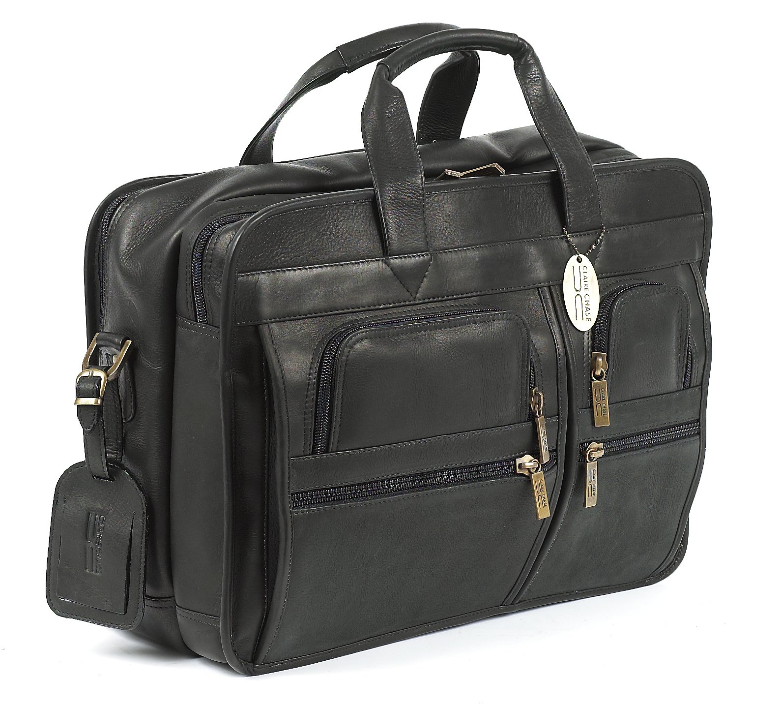 Claire Chase Executive Computer Briefcase - Professional Laptop Bag for Business & Travel - Black One Size - Perfect for Office, Commuting & Business Trips