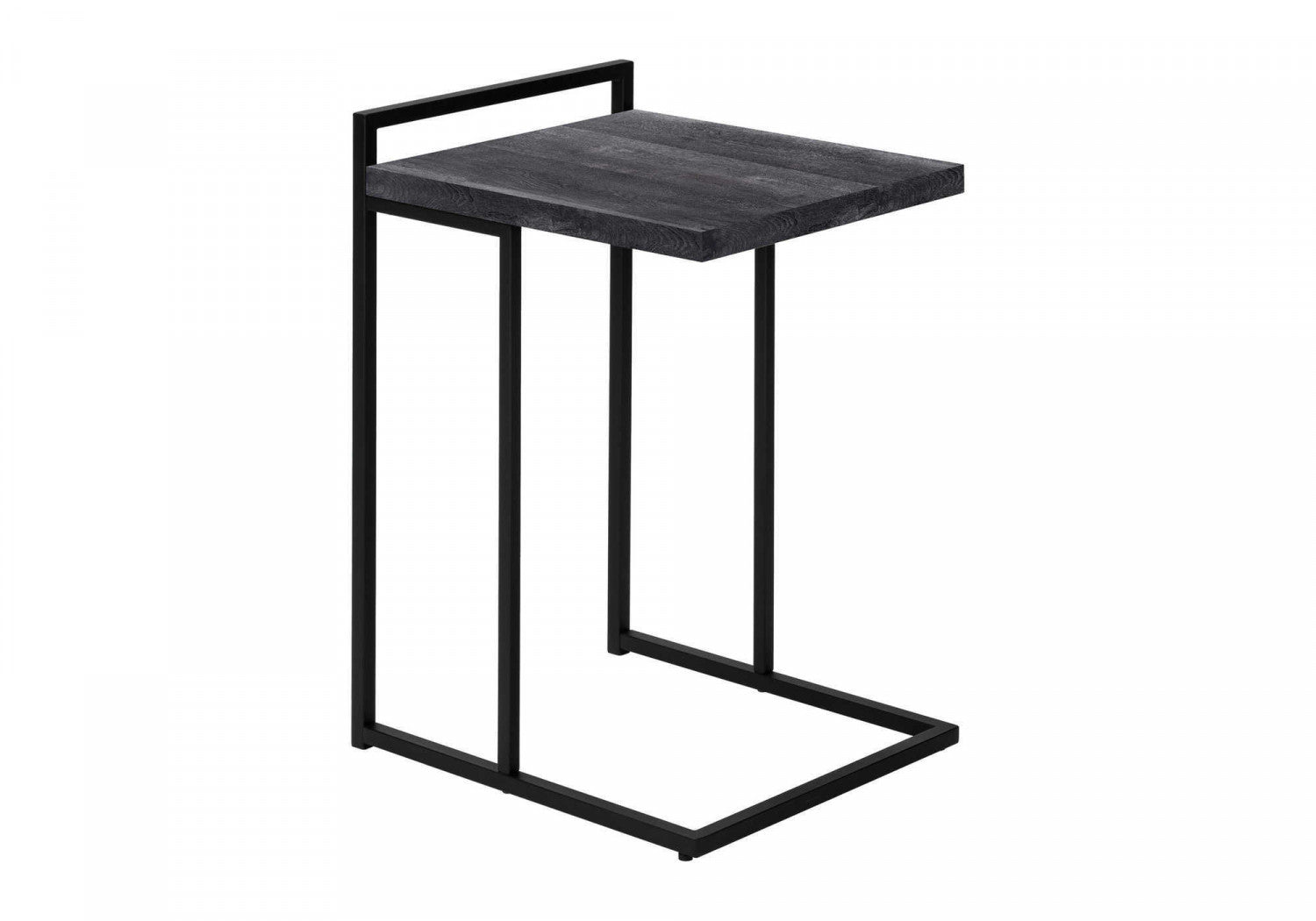 Black Cedar Wood Side Table - Rustic End Table for Living Room, Bedroom, or Patio - Natural Wood Nightstand with Sturdy Design