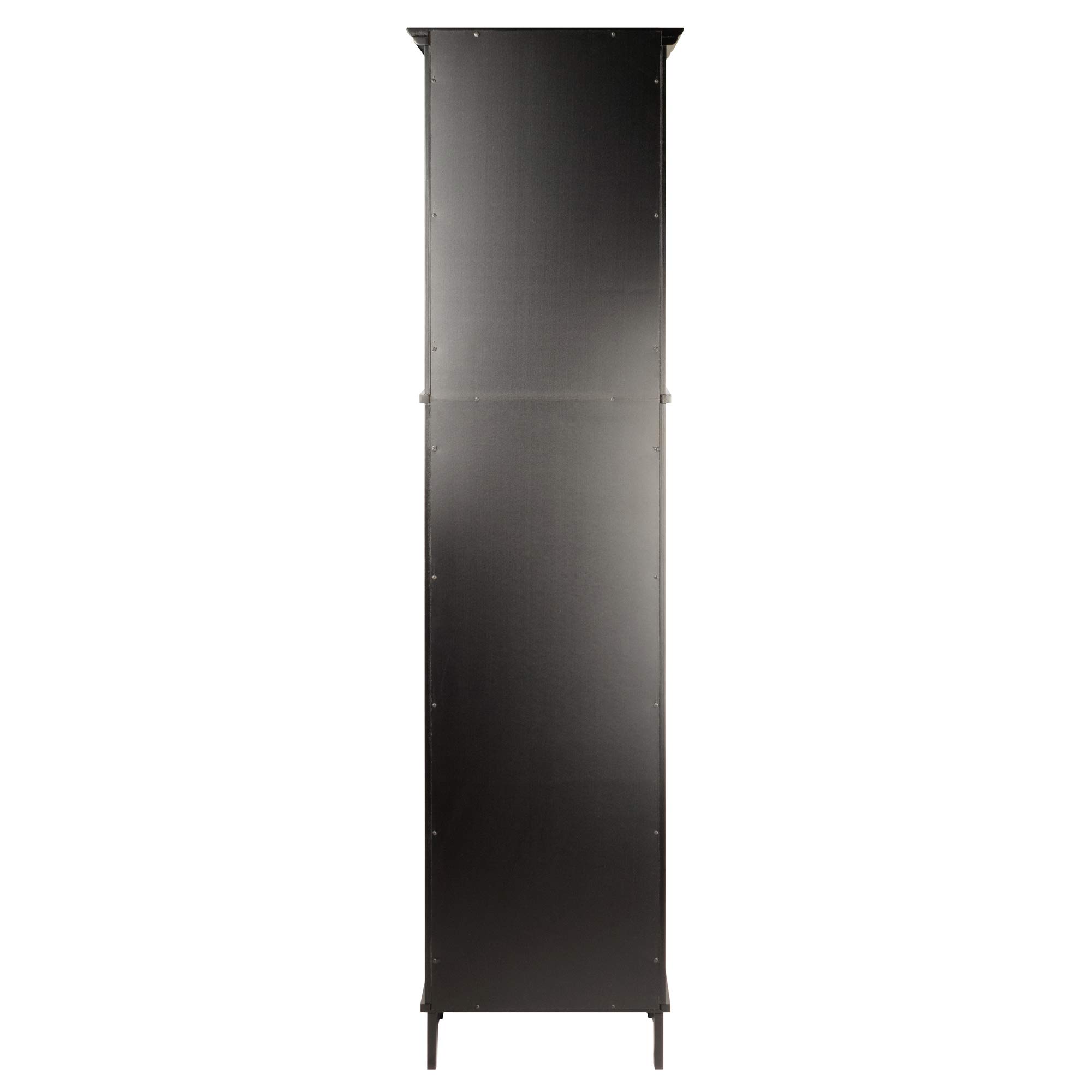 Winsome Wyatt Black Storage Cabinet - Modern Organizer for Home, Office, and Living Room