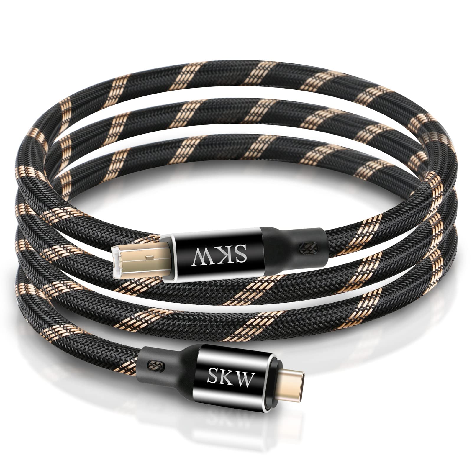 High-Speed USB C to USB B DAC Cable 3M for Audiophiles & Printers