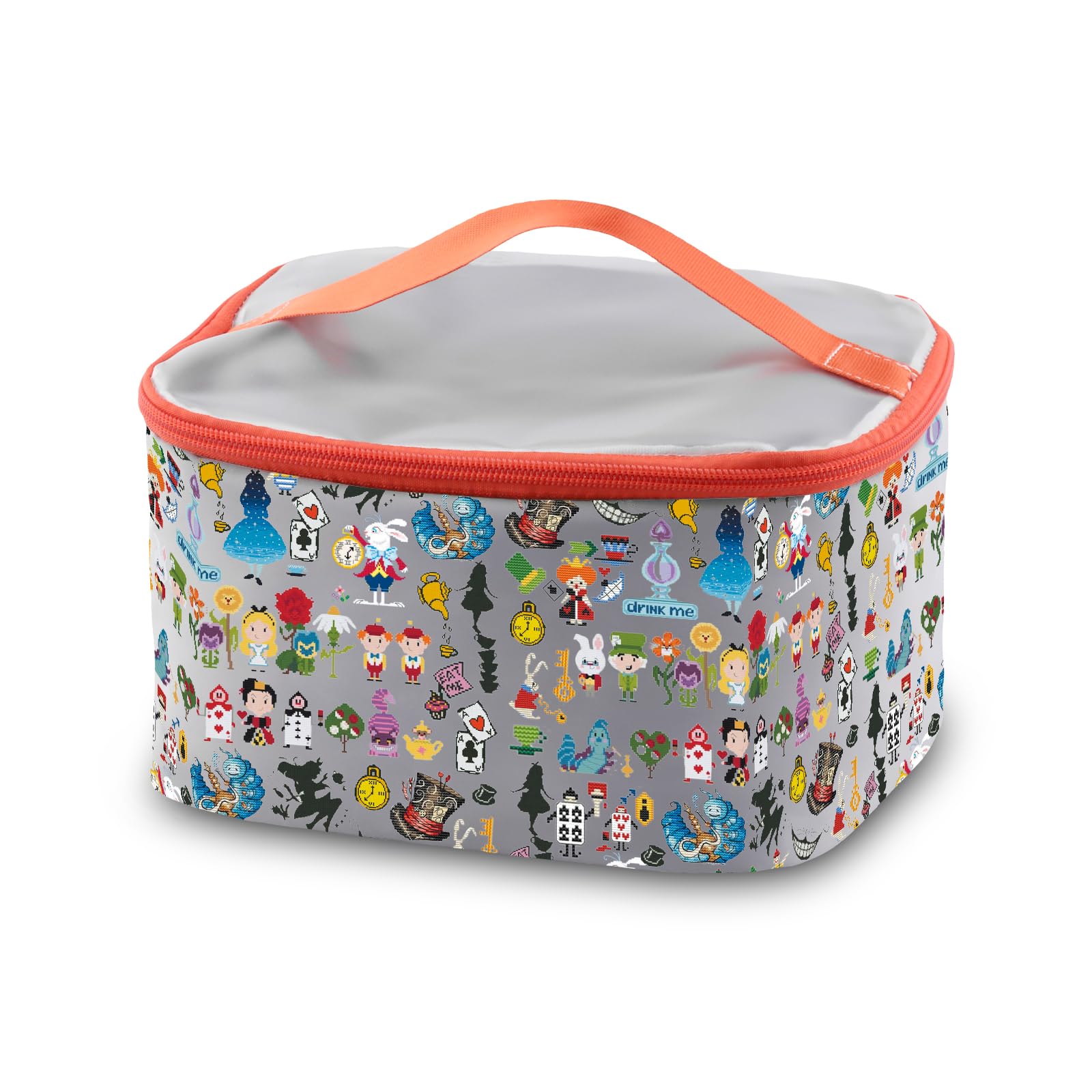 PXTIDY Alice in Wonderland Themed Makeup Bag - Cute Cartoon Cosmetic Organizer for Alice Fans, Perfect Gift for Cosplay & Travel | Fairy Tale Inspired Beauty Storage Case