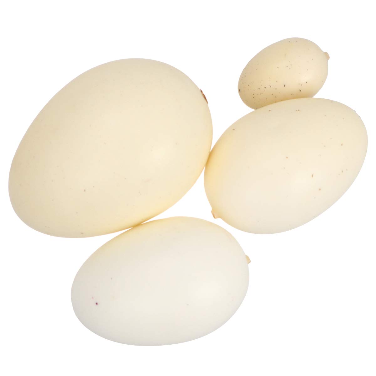 4Pcs Assorted Color Speckled Foam Bird Eggs - Realistic Simulation Decorative Eggs for Kids, Home Decor, Easter & Spring Party Favors, Gift Ideas