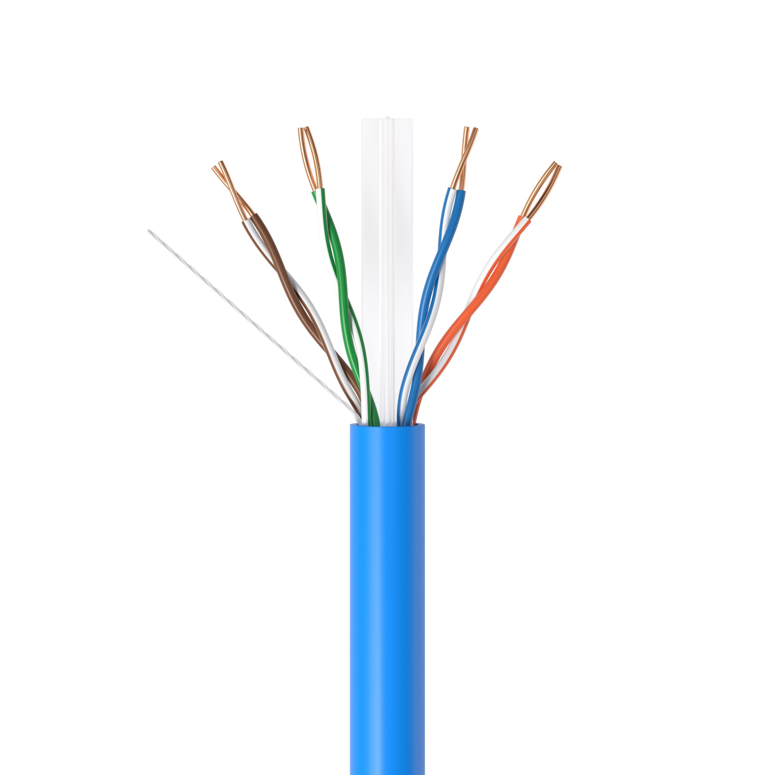 1000ft CMP CAT6 Ethernet Cable - Plenum Rated, 550Mhz, 23AWG Solid UTP Network Cable with RJ45 Connectors | Bulk Blue LAN Wire for Office Networking, Data Centers & Home Internet Setup (CCA Copper Clad Aluminum)