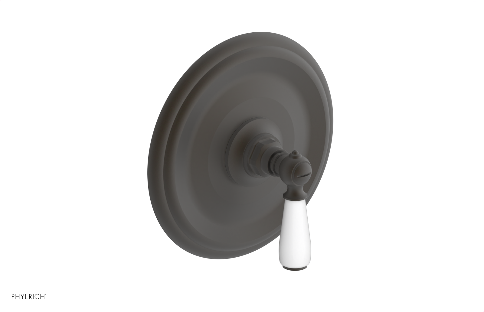 Jamestown Pressure Balance Shower Plate & Handle Trim Kit with White Accents - 4