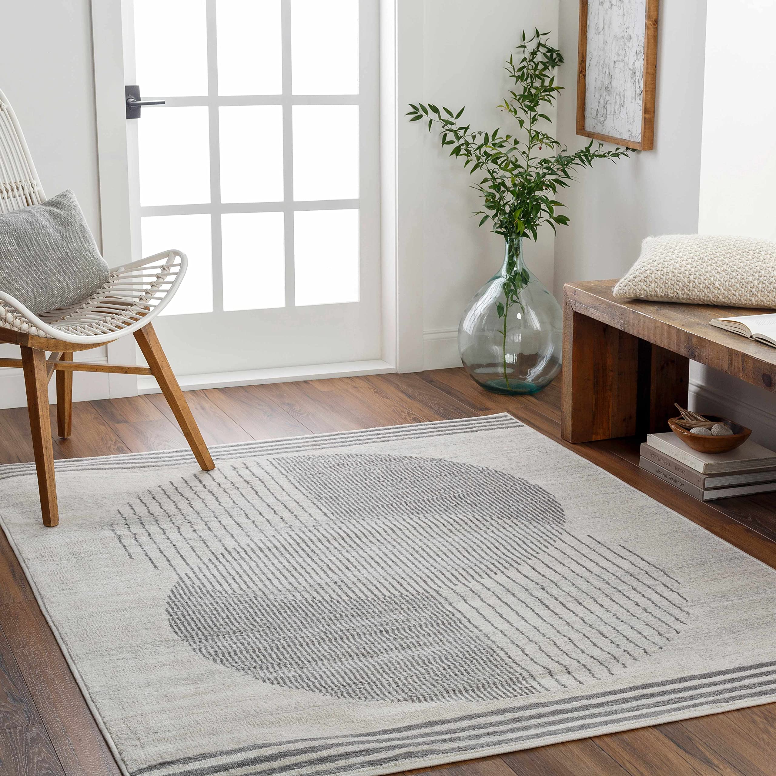Modern Gray Hauteloom Elvi Area Rug 7'10