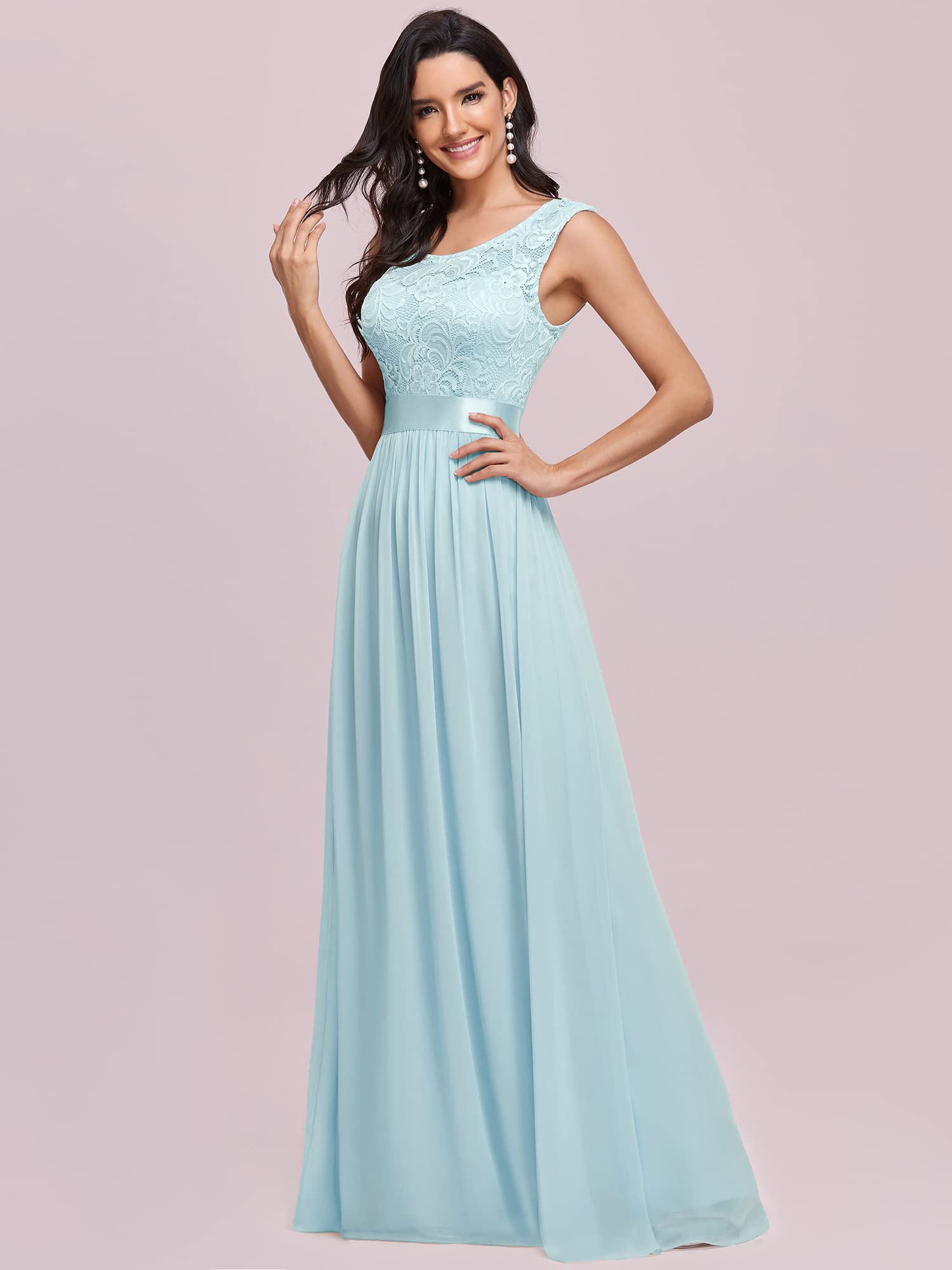 Ever-Pretty Women's Ruched Empire Waist Bridesmaid Dress 0646 - Elegant Formal Gown for Weddings, Prom, and Special Occasions