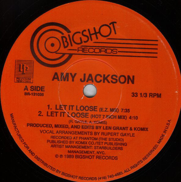 Amy Jackson – Let It Loose Vinyl Record (Bigshot Records BR 131035) – Classic Pop Rock Music for Home Listening & Collectors