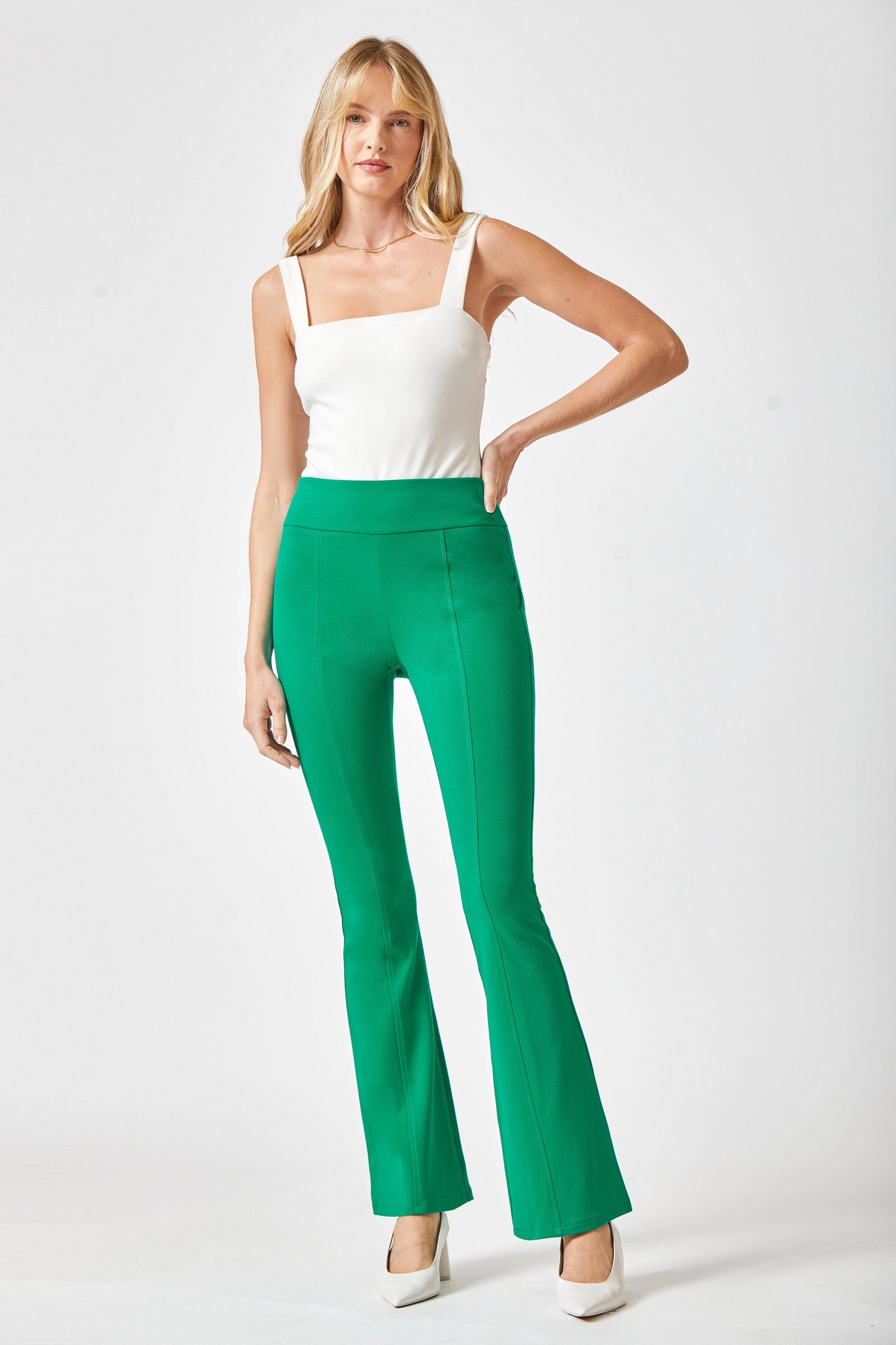 Magic Flare Pants for Women - 11 Vibrant Colors | High Waisted Wide Leg Trousers | Perfect for Casual Wear, Office & Date Nights