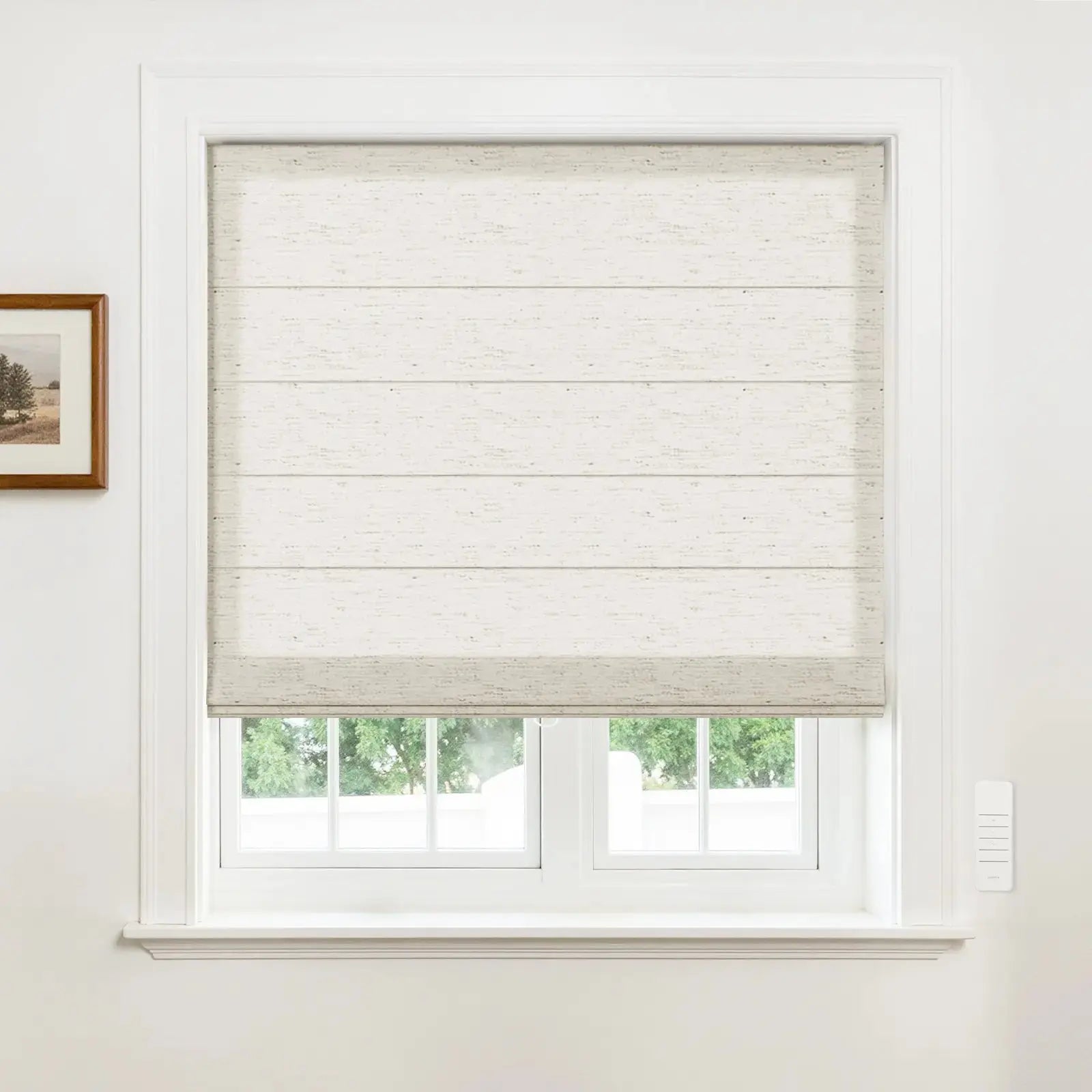 Alvin Motorized Blackout Roller Shade - Smart Home Window Treatment for Bedroom & Nursery (Remote Control, Noise Reduction, Light Blocking)