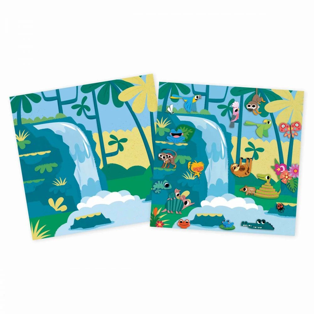 Janod Kids Craft Kit for Ages 5+ - 200+ Stickers, Decorative Elements & Creative Supplies | Fun DIY Art Projects for Children's Birthday Parties & Classroom Activities