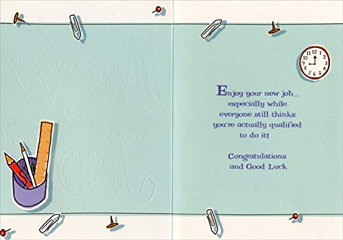 Stylish Congratulations Card Set with Binders, Folders, Clock & Pencils - Perfect for New Job Gifts & Office Decor | Professional Workplace Present for Colleagues & Friends
