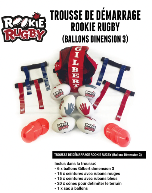 Rookie Rugby Kit Size 3 - Youth Rugby Starter Set for Kids - Perfect for Training, Matches & School Sports