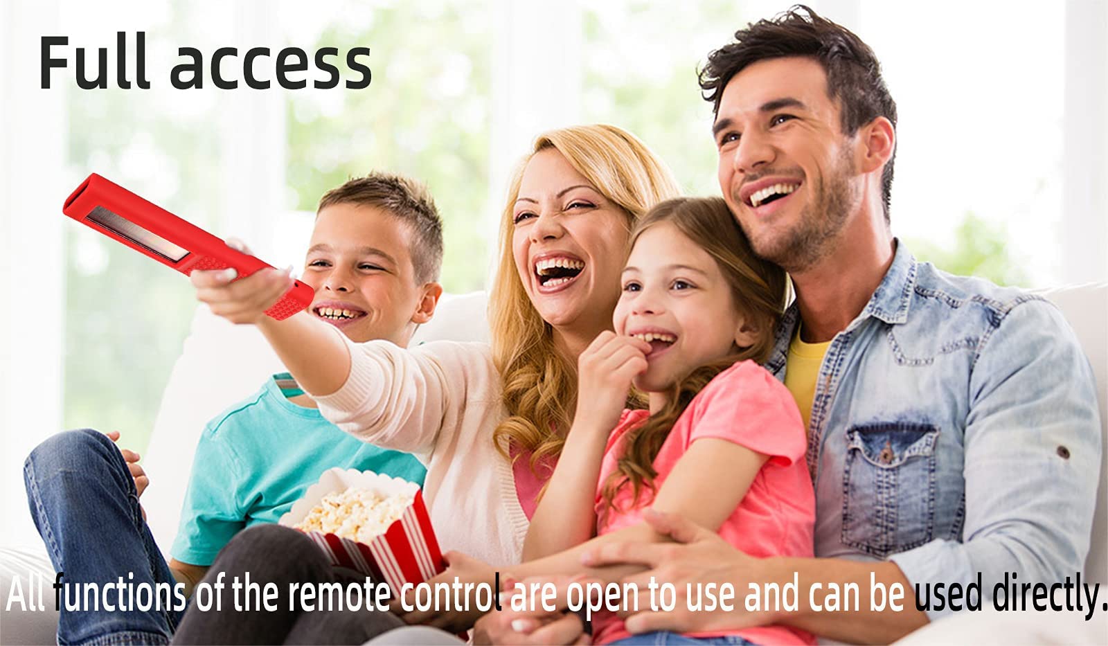 Shockproof Silicone Cover Case for Samsung Solar TV Remote Control BN59 Series 2021 - Lightweight Protective Sleeve (Red) | Perfect for Home Entertainment & Smart TV Use