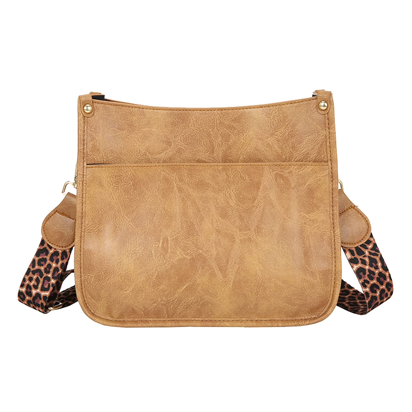 Leopard Print Shoulder Crossbody Bag for Women - Stylish Guitar Strap Bucket Messenger Purse - Perfect for Casual Outings, Music Festivals & Everyday Use