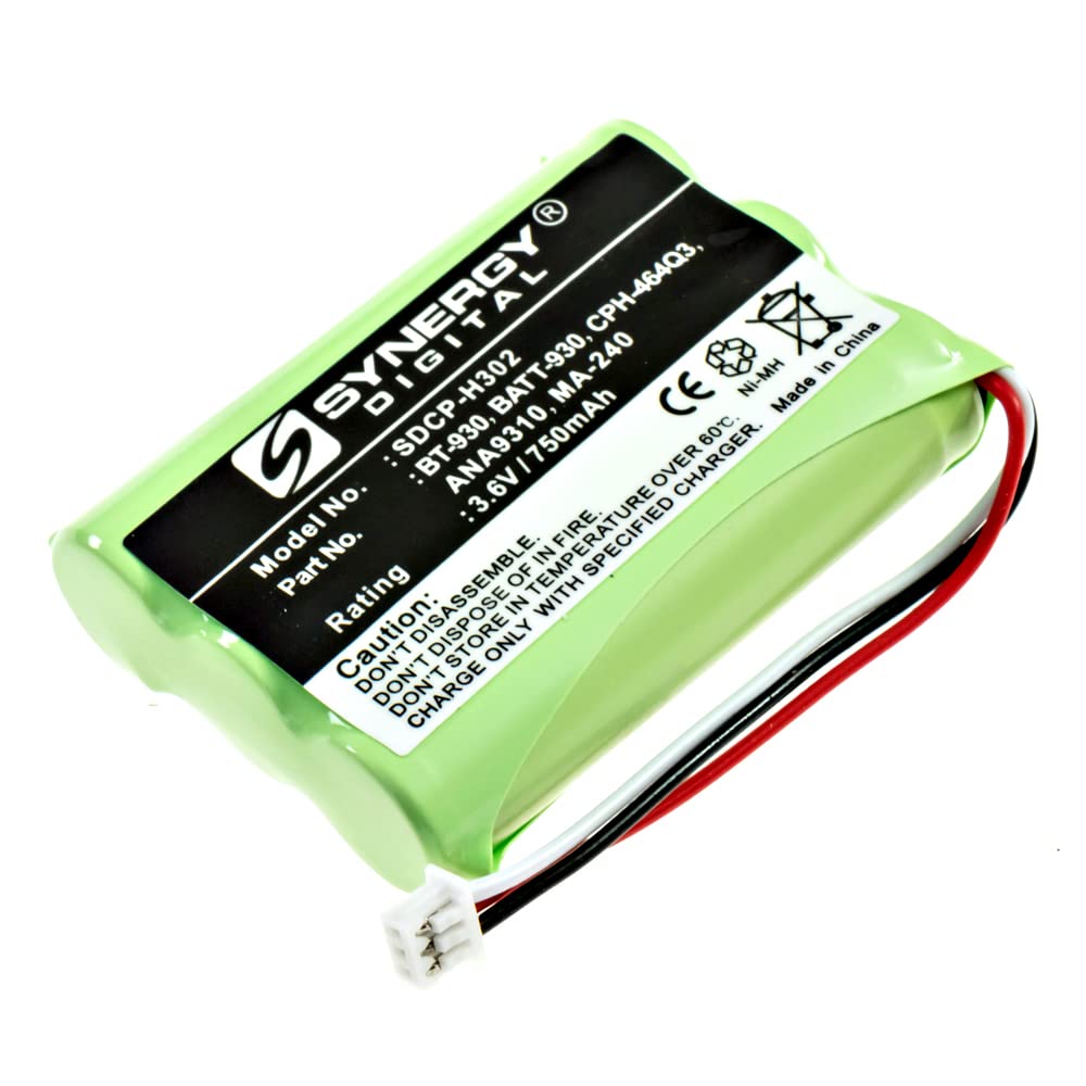 Synergy Digital Cordless Phone Battery - Replacement for Toshiba DKT2304-CT (Ni-MH 3.6V 750mAh High Capacity) | Long Lasting Power for Home & Office Phones | Perfect for Business Communications & Household Use