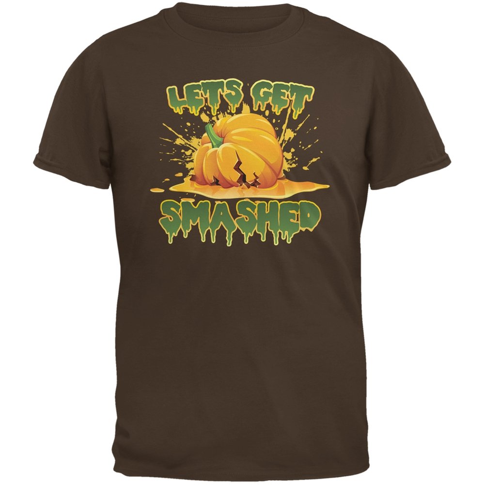 Halloween Pumpkin 'Let's Get Smashed' Funny Adult T-Shirt - Perfect for Halloween Parties & Costume Contests