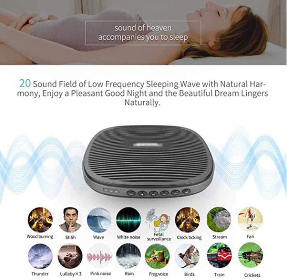 White Noise Machine for Adults & Baby - Portable Sleep Sound Machine with Memory Function, Non-Looping Soothing Sounds for Relaxation, Sleep Therapy - Perfect for Home, Office, Travel & Nursery Use