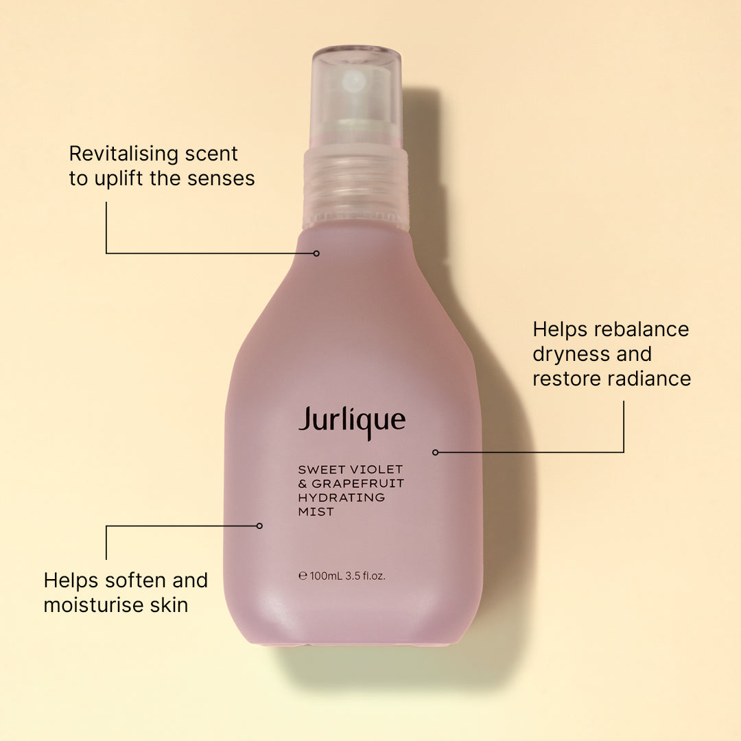 Sweet Violet & Grapefruit Hydrating Face Mist Spray - Refreshing Facial Toner for Dry Skin, Natural Skincare with Antioxidants - Perfect for Travel, Gym & Daily Hydration Routine