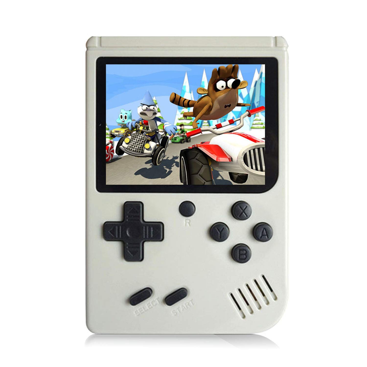 Retro Handheld Game Console for Kids & Adults - 3 Inch Screen, 168 Classic 8-Bit Games, Portable Video Game Player with AV Cable for TV Play (White) - Perfect for Travel, Gifts, and Family Entertainment