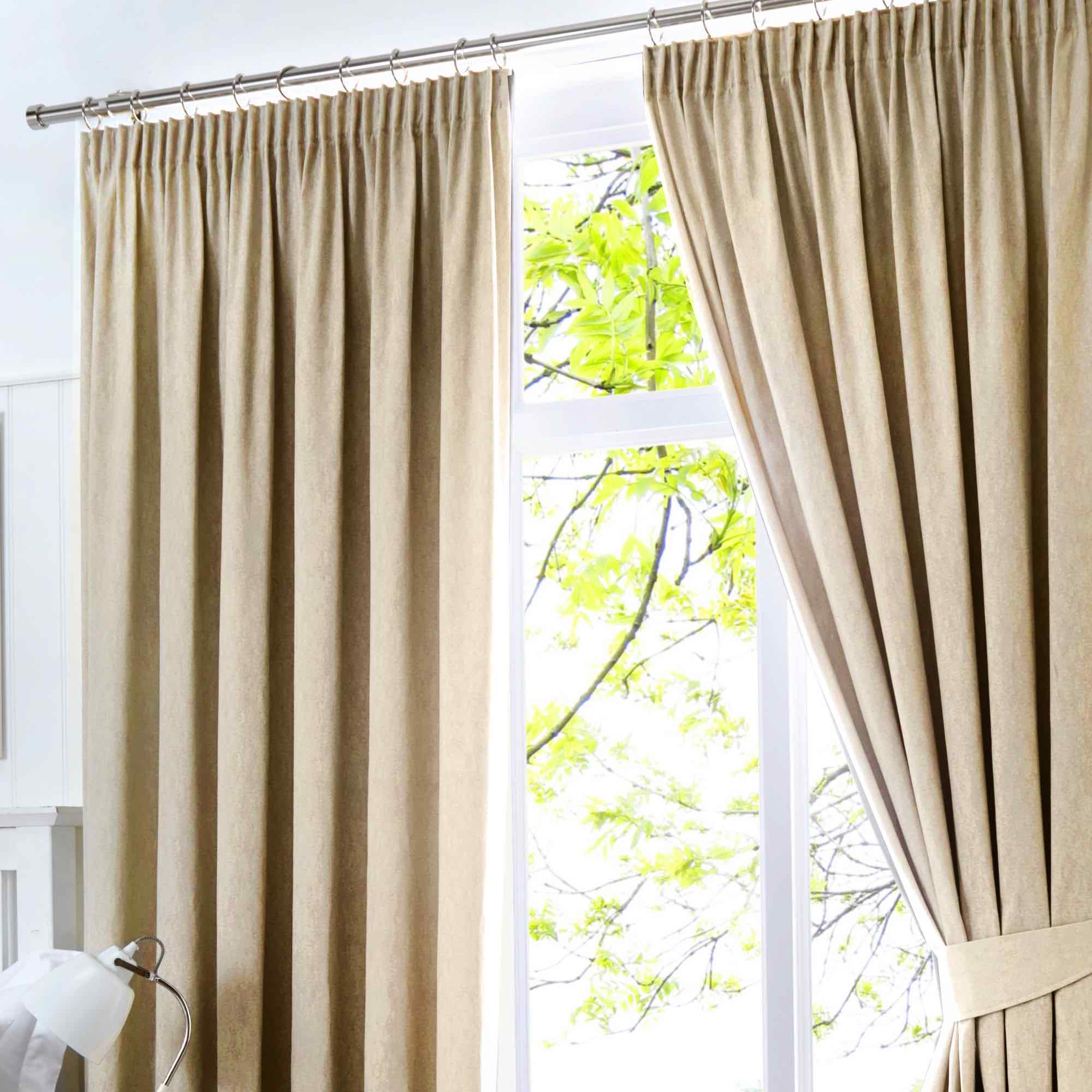 Premium Dijon Blackout Thermal Pencil Pleat Curtains - Energy Efficient Room Darkening Window Treatments for Bedroom & Living Room