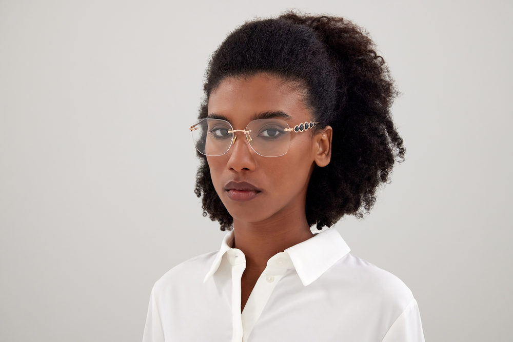 Boucheron BC0133O 001 56 Women's Designer Eyeglass Frames - Lightweight & Stylish for Everyday Wear, Office, and Reading Glasses